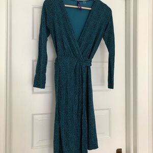 Serapine - teal maternity wrap dress